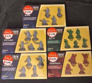 Star Trek Away Missions Game Expansion Lot of 5: Kirk Picard Scotty Sela Gowron